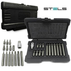 STELS HEX- 1/2 15db CrV csavarbehajtó bit készlet kofferben (113139) (113139)