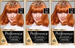 L'Oréal L'ORÉAL PARIS Préférence 74 Intenzív rézvörös 3 × (VLS280s)