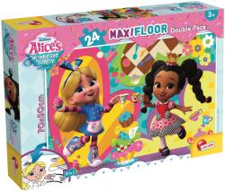 Lisciani Puzzle cu două fețe Lisciani de colorat din 24 piese - Alice în Țara Minunilor cofetăriei (99535) Puzzle