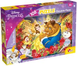 Lisciani Puzzle cu două fețe Liscianipentru colorat 108 piese - Frumoasa și Bestia (91683) Puzzle