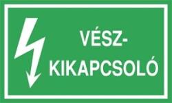  munkavédelmi tábla pvc 150x200 vészkikapcsoló tábla