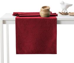 AmeliaHome Asztalterítő GAIA bordó dombornyomott motívum 30x160 ameliahome