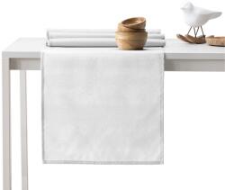 Asztalterítő Vesta fehér dombornyomott modern 115x250+35x250 AmeliaHome (120007594)
