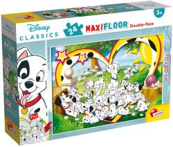 Lisciani Puzzle cu două fețe Lisciani de colorat din 24 piese - 101 dalmații (86641) Puzzle