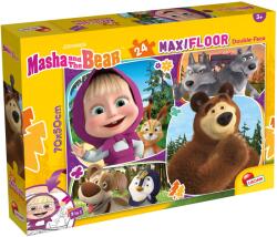 Lisciani Puzzle cu două fețe Lisciani de colorat din 24 piese - Masha și Ursul (109678) Puzzle