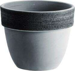Anticomestiere Virágcserép Patávium 45cm, Agyag, Bordázott, Szürke