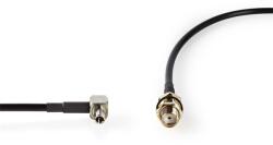 Nedis SMA kábel, SMA aljzat - TS9, 50 Ohm, 0.20m, CSGB02125BK02 (CSGB02125BK02)