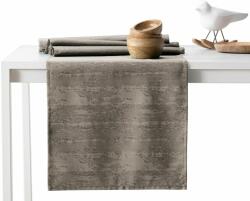 AmeliaHome Asztalterítő Vesta barna dombornyomott modern 115x250+35x250 AmeliaHome