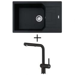 Franke UBG 611-78 BB + FRANKE FN 6110 ACTIVE NEW CSAPTELEP - onyx (114.0700.105 + 115.0653.384)