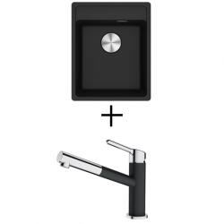 Franke MRG 610-37 RTL + FRANKE FC 3055 ORBIT CSAPTELEP - onyx (114.0661.441 + 115.0623.057)