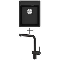 Franke MRG 610-37 RTL + FRANKE FN 6100 ACTIVE NEW CSAPTELEP - onyx (114.0661.441 + 115.0653.373)