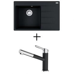 Franke CNG 611-78 TL + FRANKE FC 3055 ORBIT CSAPTELEP - onyx, jobbos medence (114.0637.510 + 115.0623.057)