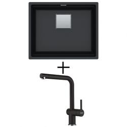 Franke KNG 110-52 + FRANKE FN 6100 ACTIVE NEW CSAPTELEP - Onyx (125.0641.392 + 115.0653.373)