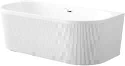 INVENA Glamour fal mellé szerelhető fűrdőkád 170x80 cm ovális fehér AN-02-11U (AN0211U)