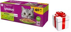 Whiskas WHISKAS Adult tasak 40 x 85 g Vegyes ízek - nedves eledel felnőtt macskáknak zselében (marhahús, csirke, lazac, tonhal) + + Ingyenes Meglepetés Macskának