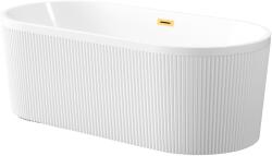 INVENA Glamour térben álló kád 170x80 cm ovális fehér AN-01-190