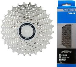 Shimano 10 db-os szett CS-HG500 11-25 kazetta és HG54 lánc (ICNHG54116I + ICSHG50010125)