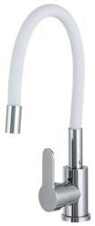 Gamma Flex 2000 Mosogató Álló Design Csaptelep - Rugalmas, Fehér/Króm (BFX-2000WH)