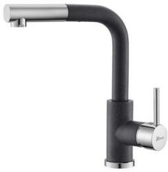 Metalac LUX S Metalac T03812 Mosogató Csaptelep - Kihúzható, Szemcsés Fekete (T03812)