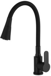 Gamma Flex 3000 Mosogató Álló Csaptelep - Rugalmas, Fekete (BFX-3000BK)