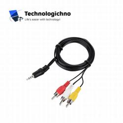  Кабел AUX 3.5mm - 3 RCA (чинч) 1.5M (652763414749)