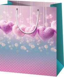 Cardex Horgolt szívek közepes méretű ajándéktáska 18x10x23cm (48529) - jatekshop