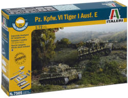 Italeri 1/72 Pz. Kpfw. VI Tiger I Ausf. E Tigris tank 2db-os makett szett (7505S) - jatekshop