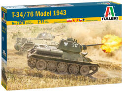 Italeri 1/72 T-34/76 Model 1943 tank makett (7078S) - jatekshop