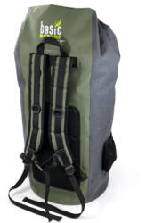 BasicNature Geantă impermeabilă 90 L gri-verde