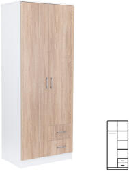 Leziter Miami gardróbszekrény 80x205 cm sonoma tölgy-fehér (LMGSZ80STF) - stuxi