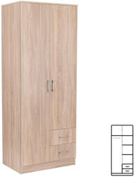 Leziter Miami gardróbszekrény 80x205 cm sonoma tölgy-sonoma tölgy (LMGSZ80STST) - stuxi