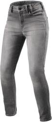 Revit Jeans de motocicletă pentru femei Revit Shelby 3 skinny, gri spălat (REFPJ069-6142)