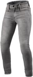 Revit Pantaloni skinny pentru motociclete Revit Piston 3 Long, spalati, gri (REFPJ068-6143)