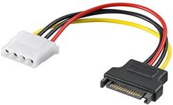 Goobay 4-pin Molex (anya) - SATA 15-pin (apa) átalakító, 17 cm (93634)