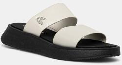 Calvin Klein Jeans papucs SANDAL SLIDE DOUBLE STRAP szürke, női, platformos, YW0YW01694 - bézs Női 37