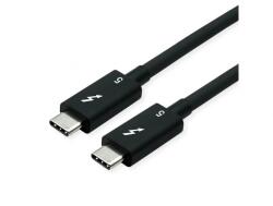 Roline Cablu Thunderbolt 5 (USB type C) pasiv 8K60Hz 80Gbit/s 240W T-T 0.8m Negru, Roline 11.02. 9111 (11.02.9111-10)