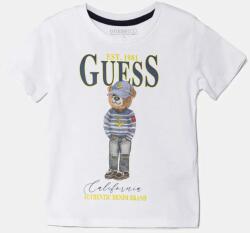 GUESS gyerek pamut póló fehér, nyomott mintás, N5RI20 K8HM4 - fehér 77-88