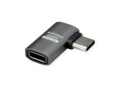 Roline Adaptor USB 4 type C 240W unghi 90 grade T-M Aluminiu, Roline 12.03. 2932 (12.03.2932-10)