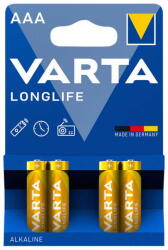 VARTA Longlife AAA mikro LR03 alkáli elem BL4 (4103101414)