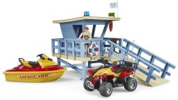 BRUDER bworld Lifeguard állomás Quaddal és PWC-vel (62780) (62780)