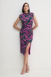 Diane Von Furstenberg ruha rózsaszín, midi, testhezálló, DVFDS4S010 - rózsaszín S