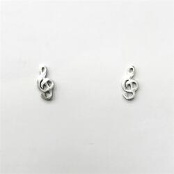  Fülbevaló violinkulcs 10mm ezüst színű 1pár