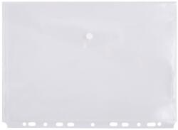D. RECT Mapa plastic, cu buton si perforatii, A4, transparent, D. RECT (LV009146)