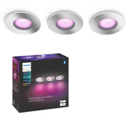 Philips Süllyesztett fürdőszobai LED Xamento 3x 5, 7 W IP44 CCT RGB többszínű kerek PHILIPS HUE Bluetooth (8719514355392)