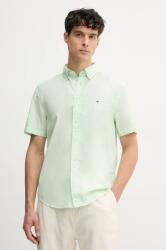 Tommy Hilfiger pamut ing férfi, galléros, zöld, regular, MW0MW37584 - zöld S