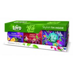LOYD piramis gyümölcstea szilva-fahéj&meggy fémdobozzal ( 2x40 g) 80 g