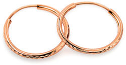 Heratis Forever Karika fülbevaló kovácsolt mintával 2cm, 14K rosé arany IZ6567RM