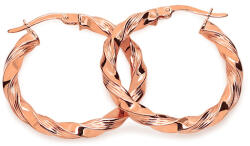 Heratis Forever Rosé arany fülbevaló, csavart karikák, 2, 5 cm, 14K IZ23668R