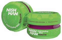 Nish Man Keratin 05 fényes hatású wax, extra erős tartással, 150ml - hajvarazs