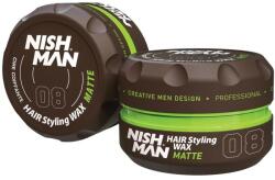 Nish Man Matte 08 matt hatású wax, erős tartással, 150ml - hajvarazs